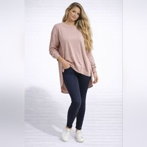 NWOT Letluv High Low Blouse In Pink Size M/L